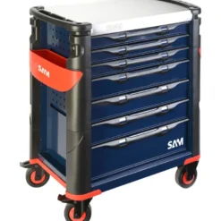 Servante 41 - 7 Tiroirs - Bleue - Plateau Inox Sam Outillage - 417Hb