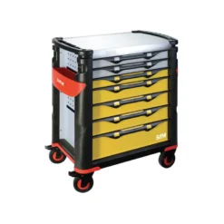 Servante 41 - 7 Tiroirs - Jaune Et Grise - Plateau Inox Sam Outillage - 417Hren