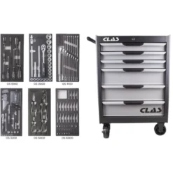 Servante 6 tiroirs + 154 outils CLAS EG 6154