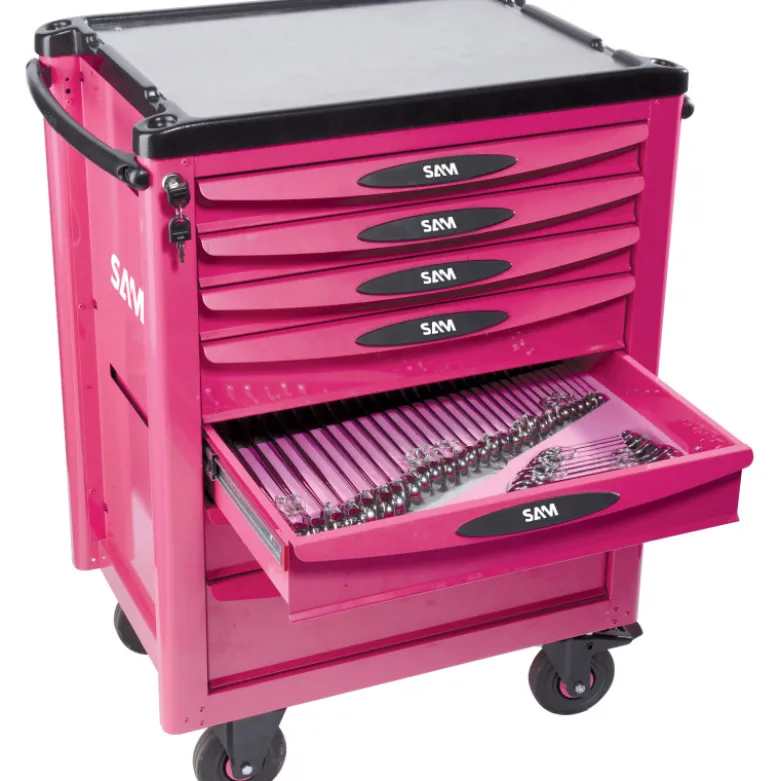 Servante 40 - 7 Tiroirs - Plateau Aluminium Sam Outillage - Servi-740-Fme