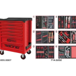 Servante 7 Tiroirs RACING EDITION + Composition 202 outils KS TOOLS 855.7202