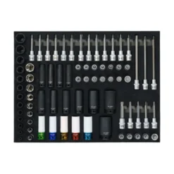 Servante 41 - 7 tiroirs - rouge - plateau inox - 435 outils SAM - 417-435MM