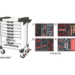 Servante 7 Tiroirs ULTIMATE + Composition 173 outils KS TOOLS