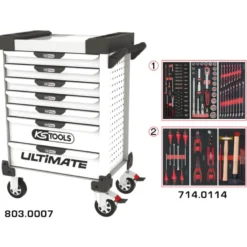 Servante 7 Tiroirs ULTIMATE + Composition 114 outils KS TOOLS