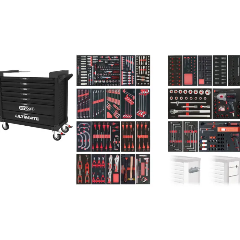 Servante XL 7 tiroirs équipée de 501 outils KS TOOLS 825.7501
