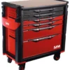 Servante 41 - Xl - 6 Tiroirs - Rouge - Plateau Bois Sam Outillage - 416-Bxl