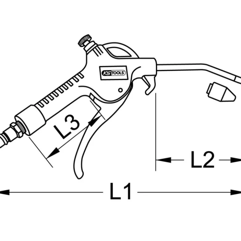 Soufflette avec molette de réglage de pression KS TOOLS 515.1901