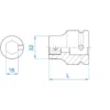 Support 3/4" À Chocs Pour Embouts 6 Pans Série 1740 King Tony - 609616M