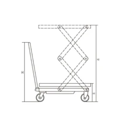 Table Élévatrice Manuelle 350Kgs Double Ciseaux King Tony - 9TYC12035AB