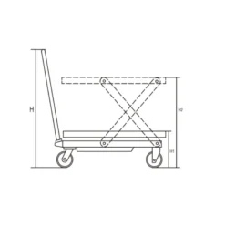 Table Élévatrice Manuelle 150Kgs Simple Ciseaux King Tony - 9TYC11015AB