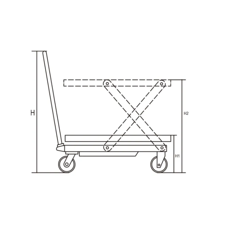 Table Élévatrice Manuelle 150Kgs Simple Ciseaux King Tony - 9TYC11015AB