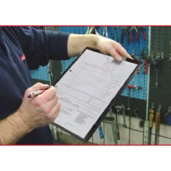 Tablettes de fiche de travaux A4 avec sacoche pour clés noir KS TOOLS 500.8096