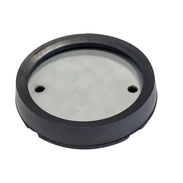 Tampon caoutchouc rond avec enfort plaque metallique ø125x26mm CLAS EG 1152