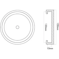 Tampon caoutchouc rond ø150x10mm CLAS EG 1149