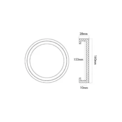 Tampon caoutchouc rond ø160x28mm CLAS EG 1135