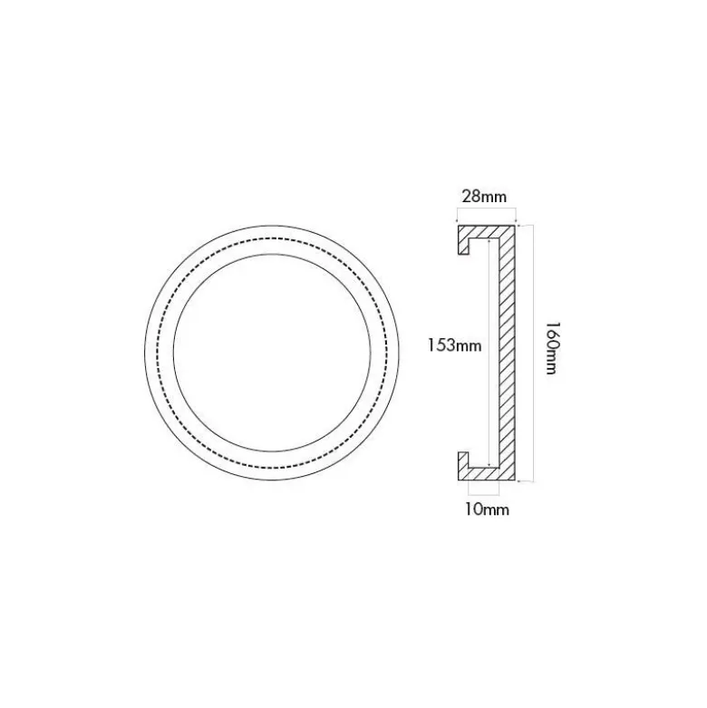Tampon caoutchouc rond ø160x28mm CLAS EG 1135