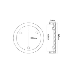 Tampon caoutchouc rond ø147x26mm CLAS EG 1144