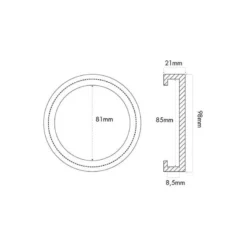 Tampon caoutchouc rond ø98x21mm CLAS EG 1140