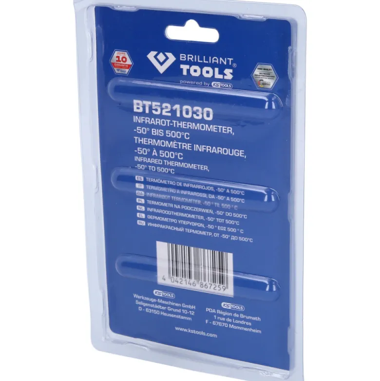 Thermomètre laser - 50° à + 500°C BRILLIANT TOOLS - BT521030