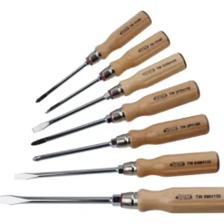 Tournevis Bois Fente Phillips Et Pozidriv - Jeu De 7 SAM Outillage - TW-J7