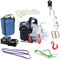 Treuil de tirage à batterie 80/82V force 1000 KG avec 11 accessoires - Portable Winch - PCW3000-LI-AW