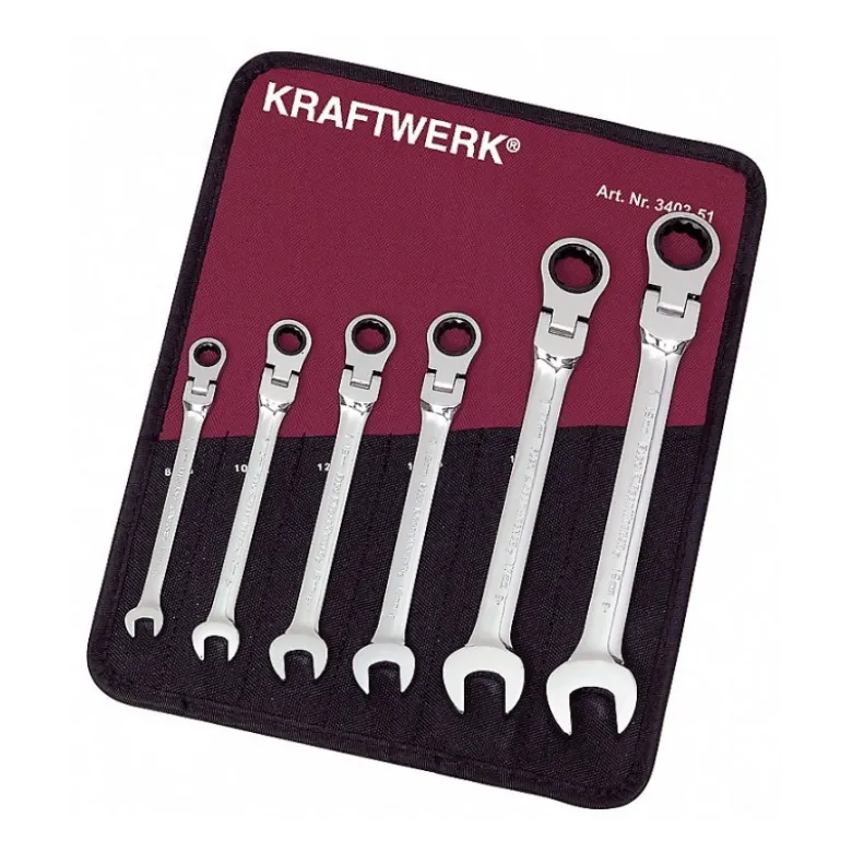 Trousse de 6 Clés à Cliquet Articulées Flex ClicKraft KRAFTWERK 3403-51