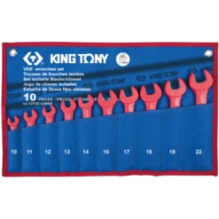 Trousse De 10 Clés Fourches Isolées (10.11.12.13.14.16.17.18.19.22) King Tony - 12FVE10MRN