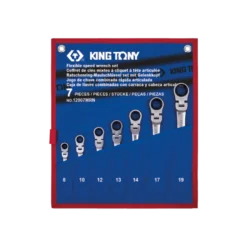 Trousse De 7 Clés Mixtes À Cliquet À Tête Articulée 8 À 19Mm King Tony - 12007MRN