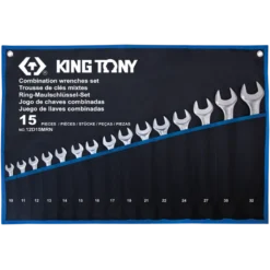 Trousse De 15 Clés Mixtes Légères 10-17:19-21-22-24-27-30-32Mm King Tony - 12D15MRN