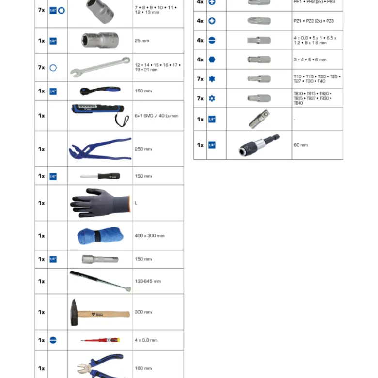 Trousse d'outils généralistes 58pcs BRILLIANT TOOLS - BT024064