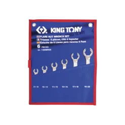 Trousse 6 Pièces, Clés À Tuyauter 8X10-10X12-11X13-12X14-17X19-19X22 King Tony - 1306MRN