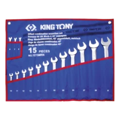 Trousse Tissus De Clés Mixte À 75° 15 Pièces King Tony - 1275MRN