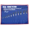 Trousse Tissus De12 Clés Polygonales Contrecoudées 75° Métriques King Tony - 1712MRN