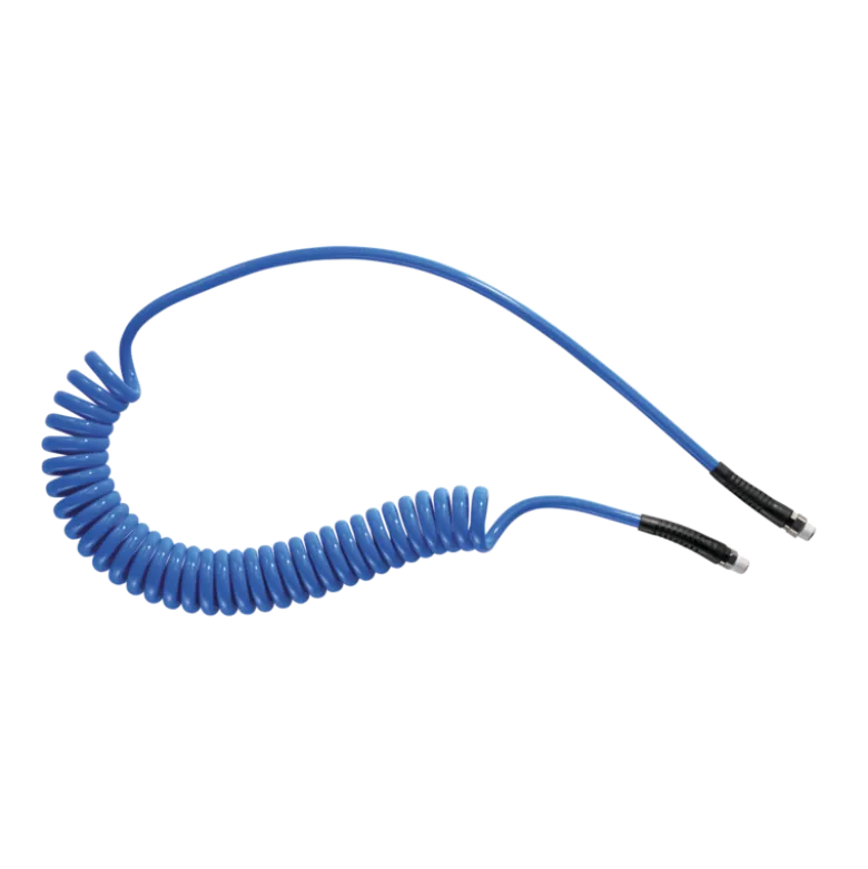 Tuyau spiralé polyuréthane équipé de raccords mâles fixes et rotatifs Prevost - PUS