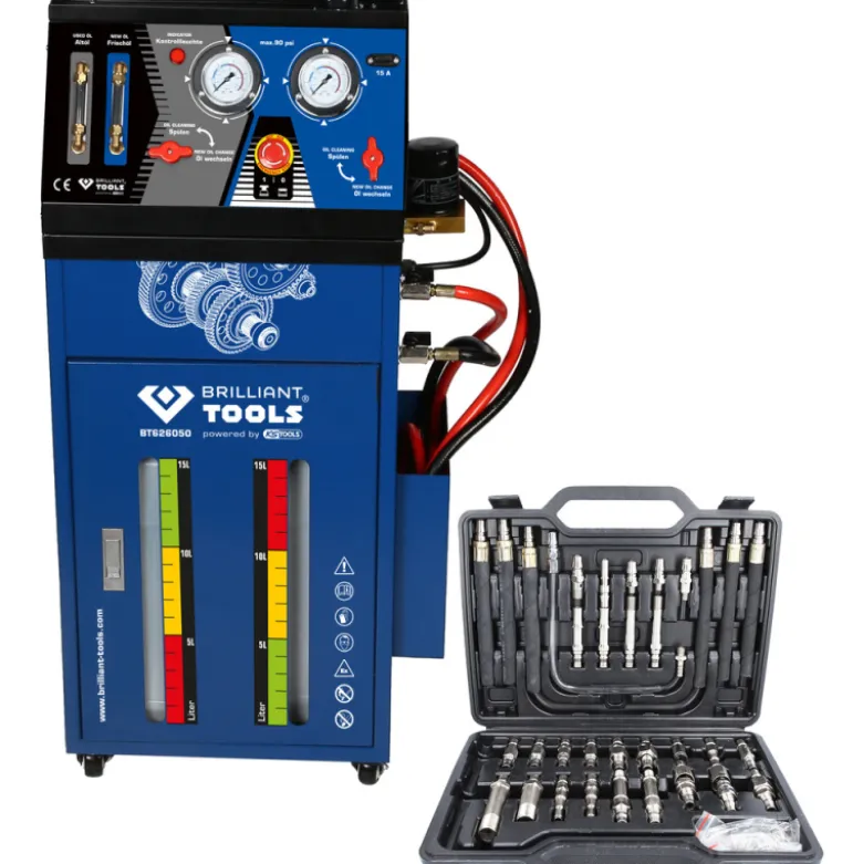 Unité de vidange et de remplissage pour boîte de vitesse automatique avec jeu d’adaptateurs 35pcs BRILLIANT TOOLS - BT626050