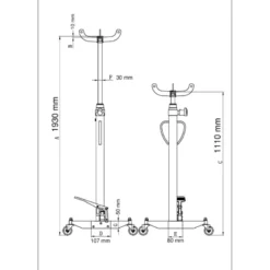 Vérin de fosse 600Kg CLAS - OH 0286