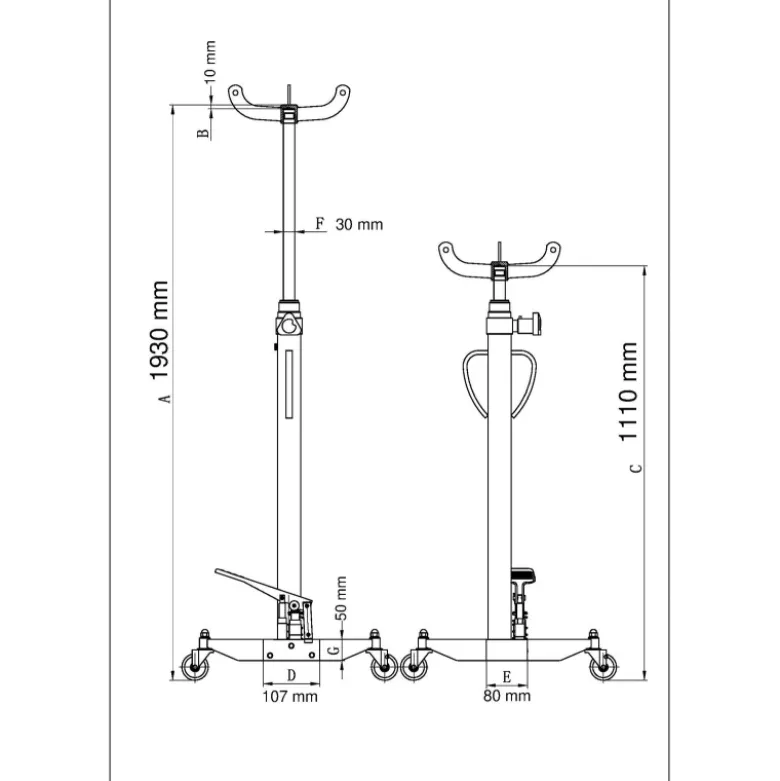 Vérin de fosse 600Kg CLAS - OH 0286